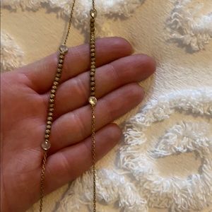 Gold crystal necklace